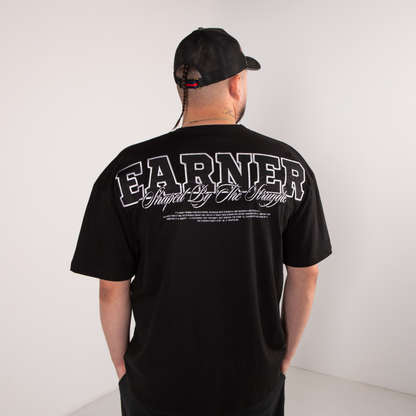 Earner Oversize Black Tee